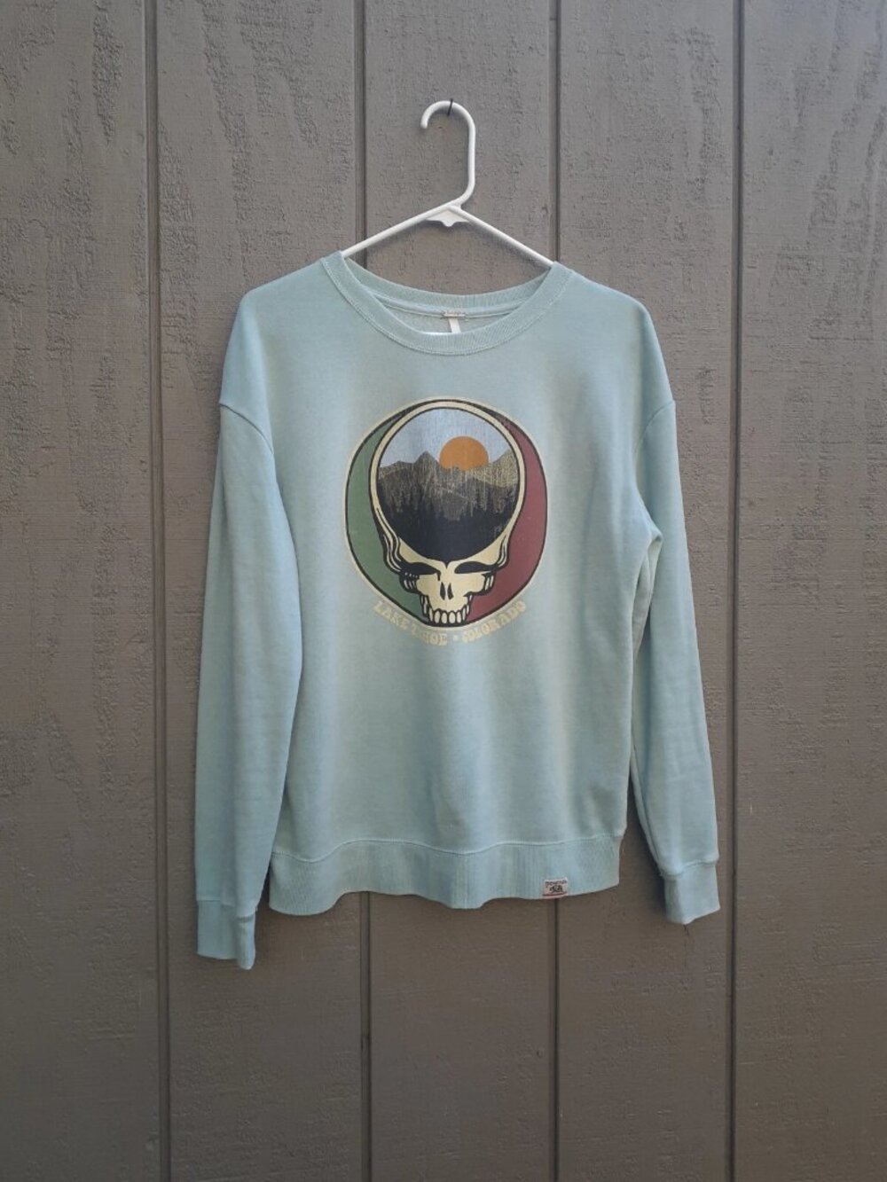 Grateful Dead Lake Tahoe Colorado S Sweatshirt Baby Blue Dead & Co Mountains S - Picture 2 of 10